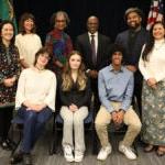 The 10 members of the school board (7 directors and 3 student members) gather with Superintendent Jones for a photo